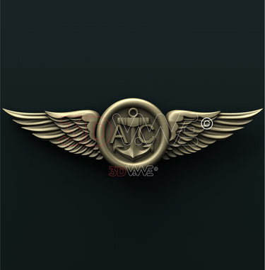USMC NAVAL AIRCREW BADGE 3D STL 3DWave